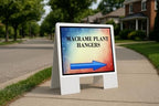 Macrame Plant Hangers 4Th Of July American Flag Usa Patriotic Watercolor Directional Arrows A-Frame Double Sided 23x23 in. Yard Road Sign by WorkHouseSigns