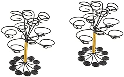 2Pcs Nordic Style Air Plant Holder Multi Pots Tabletop Air Plant Stand for Tillandsia Display Decorative Plant Stand for Office and Home Decor by Hoement