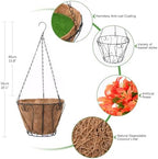 INQCMY Fake Hanging Flowers with Basket Artificial Violet for Outdoor - Image 5