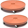 DeVaultEnterprises Devault 23.5 Inch Plant Dolly Multi-Pack, Heavy Duty Rolling Plant Caddy with Wheels for Large Pots and Planters, 500 lb Capacity, Made in USA (4, Terracotta) by Unknown