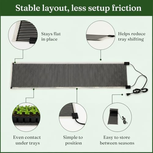 Seedling Heat Mat 11 in x 24 in, Even Heating, Water-Resistant Pad - Image 3
