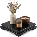 Cabilock Wooden Display Stand - 9.5 inch Square Wood Display Base Square Vase Riser Farmhouse Riser Decorative Pedestal Stand for Buddha Statue Jewelry Figurine Risers Plant Stand Flower Pot by cabilock
