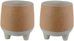 The HC Companies 6 Inch Orion Self Watering Planter - Lightweight Indoor Plastic Plant Pot for Herbs and Flowers, Muted Clay (2 Pack) by TheHCCompanies
