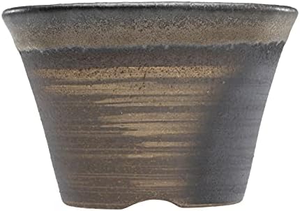 Wazakura Banko Series Small Handmade Rounded Ceramic Bonsai Pot - Image 2