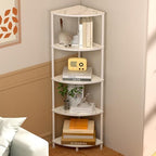 5 Tier Corner Shelf Stand, 44.1", Marble White - Image 5