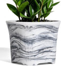 8Inch Marble Resin Plant Pot with Drainage Hole square Decor Flower Planter by Unknown