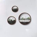 3 Pack Set Wall Planters,Modern Round Glass Wall Planter Succulent Planter Circle Iron Hanging Planter Vase for Herb,Small Cactus Perfect for Balcony, Room and Patio Decor (Coffee) by VEVLU