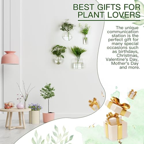 Baderke 4 Pcs Wall Hanging Planter Wall Window Propagation Station Hanging Planter Glass Terrarium Container Plant Propagation Station Vase for Garden Office Decor(Geometric) - Image 5