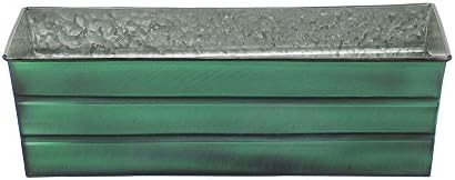Achla Designs Galvanized Window Flower Box Planter-Green-Medium (24" L x 9.5" W x 7.5" H) - Image 5