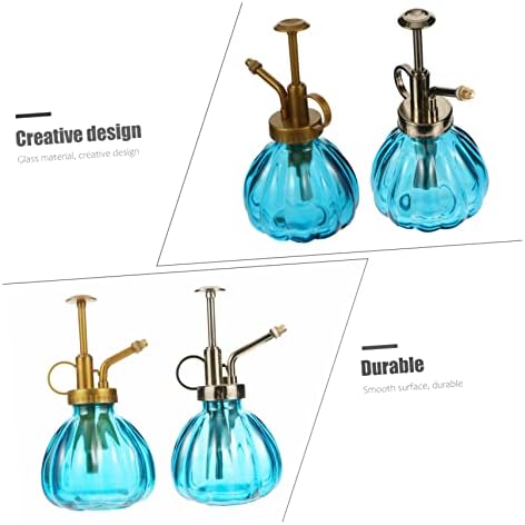 Vintage Glass Spray Bottle 2 Pack for Flowers and Vegetables Blue - Image 4