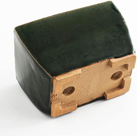 Wazakura Tokoname Series Small Handmade Rectangular Olive Green Glazed - Image 2