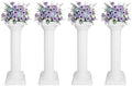 Roman Columns Wedding Stand Roman Pillar Plant Stand Plastic Greek Column Statue Pedestal Flower Pot Holder Decor, Wedding Event Party Elegant Decorative Column (White, 4Pcs, 11.4x31.5 Inch) by Unknown
