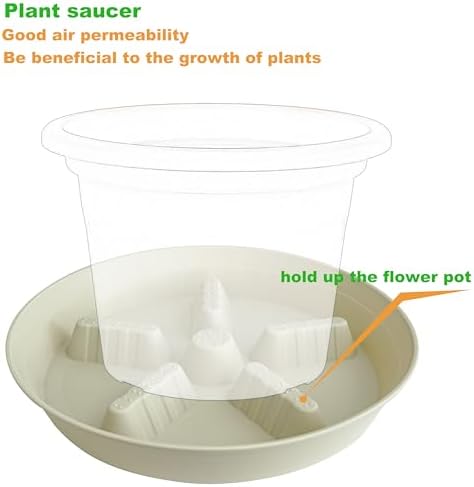 4 Pack Plant Saucer 12 inch, 8 10 14 17 inch, Plant Stand Plastic Plant Saucers for Indoors Outdoor, Heavy Duty Flower Saucers for Potted Plants, Pot Saucers for Plants, Grow Bags Saucers - Image 3