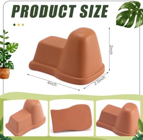LemonRoad 12 Set Terra Cotta Cement Pot Feet for Outdoor Planters, Funny - Image 2