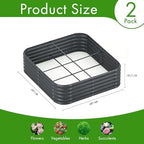 Besebay 2-Pack 4x1.5ft Galvanized Raised Garden Bed, Outdoor Planter Bed, - Image 3