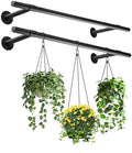 2 pcs Hanging Planters Rod – Plant Hanger Indoor for Window Ceiling, Hanging Plant Shelf for Wall Planter House Plants, Plant Shelves Metal Holder Bar 47.5In (Pots, Plants, Chains not Included) by Unknown