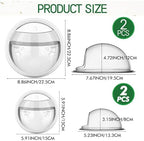 DoubleFill 4 Pcs Wall Fish Tank wall Aquarium Hanging Fish Bowls 9in 6in Acrylic Fish Bubble Ecosphere Decor Fish Bubble Hanging Fish Bowl Clear Vase Flower Plant Pot - Image 2
