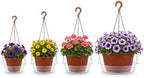25 PCS Hanging Basket Saucers for Plants – Clear 6-12 Inch Plastic Watering Tray with Hooks, Anti-Leak Drip Pan & Water Catcher for Indoor & Outdoor Hanging Baskets (10 in,25PCS) - Image 4