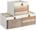 StorageWorks Closet Organizer Bins with Clear Window, Beige, 12.75x12.75x9 by StorageWorks