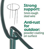 32 inch Plant Support Stakes, 10 Pack Half Round Metal Garden Plant Stake - Image 4