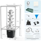 JESLED 6 Tiers Hydroponics Growing System Kits with 4 LED Grow Lights - Image 6