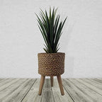 Leaf Extra Large Cachepot Planters, Wood, 39cm Woven Fibreglass Composite by Leaf