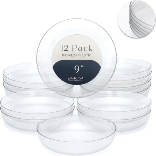 Royal Imports Clear Acrylic Plant Saucer, Floral Plastic Plates, Drip Tray by RoyalImports