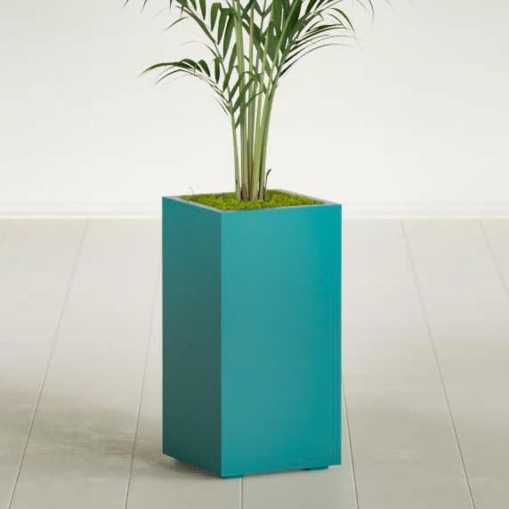 Greenline Alice Tall Rectangular Fiberglass Planter, Outdoor Planter Box - Image 2