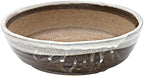 Wazakura Shigaraki Series Handmade White Stripe Glazed Ceramic Bonsai Pot by WazakuraJapan