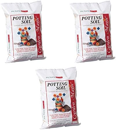 Michigan Peat 5720 Garden Magic General Purpose Potting Soil Mix for Indoor Outdoor Planter Container Gardening, 20 Pound Bag (3 Pack) by GardenMagic