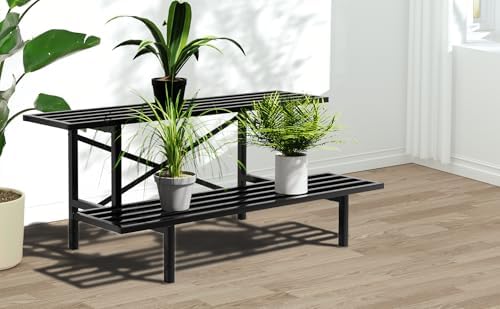 Zhongma 2 Tier Heavy Duty Metal Plant Stand indoor easy assembly - Image 2
