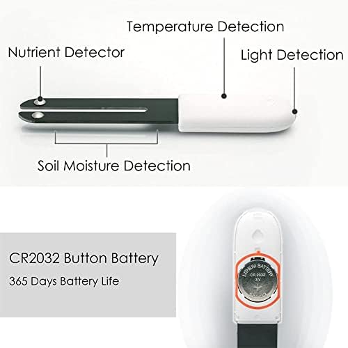 Soil Moisture Meter 4 in 1,Plant Water Monitor,Automatically detect Moisture/Temperature/Light/Fertility,Can Connect to Mobile Phone via Bluetooth,Hygrometer Sensor for Indoor Plants (3pc) - Image 4