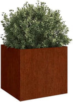 2 Pack Corten Steel Planter Box 19.3 Inch Outdoor Garden Bed - Image 3