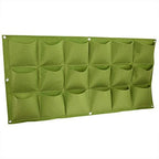 Tnfeeon Vertical Wall Garden Planter, Felt Hanging Plant Pocket with 18 Pockets, Breathable Auto Drainage, Lightweight Reusable Grow Bag for Indoor Outdoor Balcony Flower Vegetable - Image 4