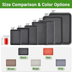 GREANER 22 Inch Plastic Plant Saucer, 3 Packs Black Plant Drainage Tray, Drip Trays for Potted Plants, Planter Saucers for Indoor Outdoor - Image 3