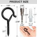 100PCS Screw Hooks for Outdoor String Lights, Q Hangers String Light Hooks - Image 5
