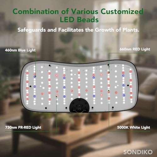 Sondiko Hydroponics Growing System Kit with Atomization Technology, Indoor Garden kit with 48W LED Grow Light, Quiet Water Pump, Automatic Timer, Height Adjustable, 5L Large Tank Plant Germination Kit - Image 5