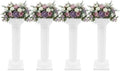 Wedding Roman Columns 4Pcs 34.65" Adjustable Height Plastic Stand Roman Pillar Greek Statue Plant Stand Elegant Wedding Event Party Decorative Column Pedestal Flower Holder (Type D, 4Pcs, 10.63x34.65 Inch) by Unknown