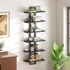 HOOBRO Floating Shelves, 15 Inch Wall Shelf Set of 3, Wall Mounted Storage Shelves 2-Tier, Hanging Bathroom Shelves, for Living Room, Bedroom, Bathroom, Kitchen, Black BK32BJP301 - Image 4