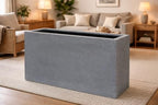 Pottery Pots Sleek Flower Box Elegant Modern Gray Rectangular Indoor Outdoor Planter Pot – 8”H x 8”W x 16”L - Flower Planters - Image 5