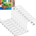 Leinuosen 8 Pcs Adjustable Window Boxes Brackets Planter Box Bracket Heavy Duty Deck Railing Hanging Flower Stand for Windowsill Garden Fence Balcony (White) by Leinuosen