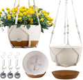 3 Pack 8/10/12 Inch Hanging Planters for Indoor Plants with Self-Watering by Montresor