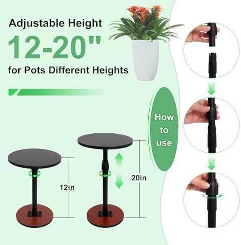 2 Pack Adjustable Plant Risers for Inside Pots, Pot Riser 13-21" Height - Image 2