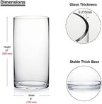 Enova Floral Cylinder Glass Vase - 6 x 12 Inches Round Large Flower Vase, Tall Pillar Candle Holder for Floating Candles and Flowers, Wedding Centerpiece (1 Piece) - Image 2