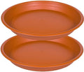 2 Pack of 18 19 inch Bath Baths Bowls, Large Deep Plastic Plant Saucer (18", Terracotta) by Unknown