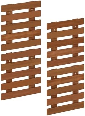 Furinno TIOMAN Outdoor Vertical Wall Planter, Set of 4 Wooden Hanging Planters, for Indoor, Outdoor Plants, Balcony, Patio, Light Wood - Image 5