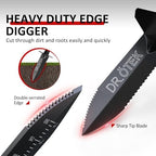 Metal Detecting Shovel for Digging, Heavy Duty Double Serrated Edge Digging Tool with Sheath, Metal Detector Accessories Garden Trowel Hand Shovel for Treasure Hunting Gardening Camping & Outdoor Use - Image 2