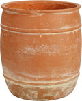 13"H x 12" Dia Aged Terracotta Planter Pot with Drainage Hole, Rustic Vintage Flower Pot for Indoor Outdoor Plants, Distressed Decorative Clay-Style Planter for Patio, Porch, Garden, Farmhouse Décor by Haispring