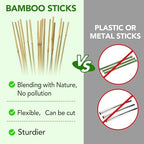 60Pcs Bamboo Stakes for Plant 4 Feet, Garden Bamboo Plant Stakes for Plants Support, Bamboo Sticks for Climbing Plants, Tomatoes, Sunflowers, Beans, Potted Plants, Trees - Image 2