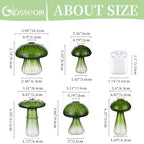 Glasseam Mushroom Glass Propagation Station, 5Pcs Green Plant Terrarium Jar - Image 6